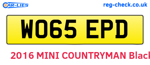 WO65EPD are the vehicle registration plates.