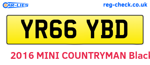 YR66YBD are the vehicle registration plates.
