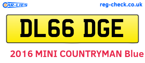 DL66DGE are the vehicle registration plates.