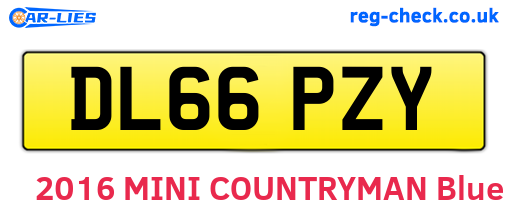 DL66PZY are the vehicle registration plates.