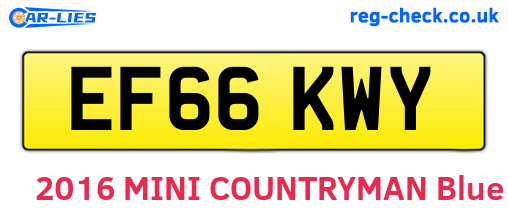 EF66KWY are the vehicle registration plates.