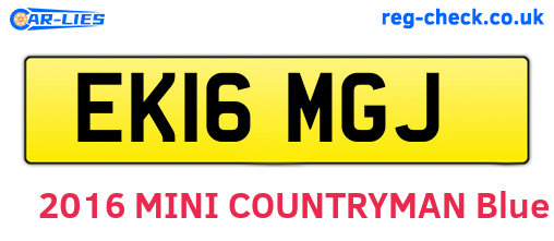 EK16MGJ are the vehicle registration plates.