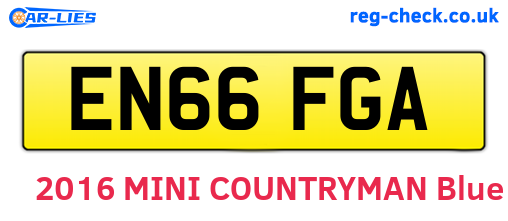 EN66FGA are the vehicle registration plates.