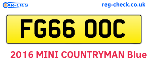 FG66OOC are the vehicle registration plates.