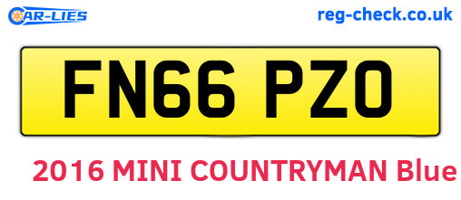 FN66PZO are the vehicle registration plates.
