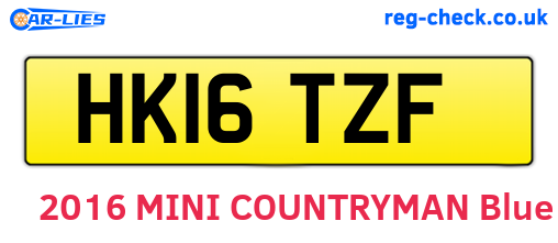 HK16TZF are the vehicle registration plates.