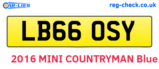 LB66OSY are the vehicle registration plates.