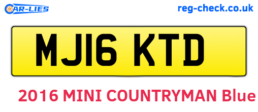 MJ16KTD are the vehicle registration plates.