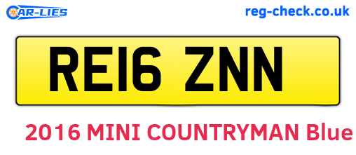 RE16ZNN are the vehicle registration plates.