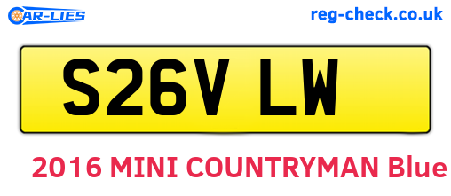 S26VLW are the vehicle registration plates.