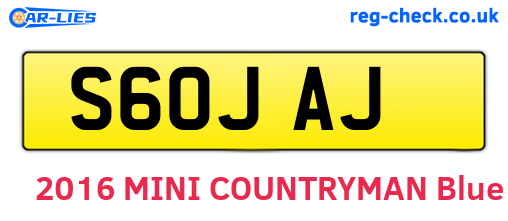 S60JAJ are the vehicle registration plates.