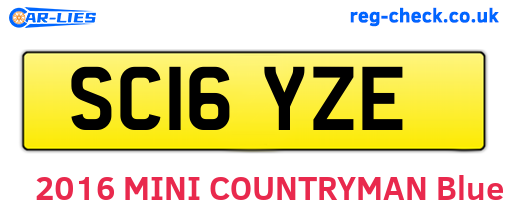 SC16YZE are the vehicle registration plates.
