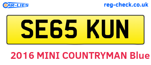 SE65KUN are the vehicle registration plates.