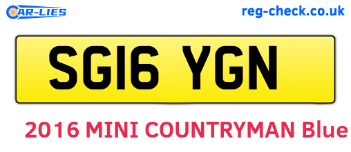 SG16YGN are the vehicle registration plates.