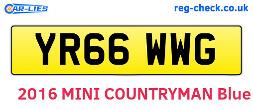 YR66WWG are the vehicle registration plates.