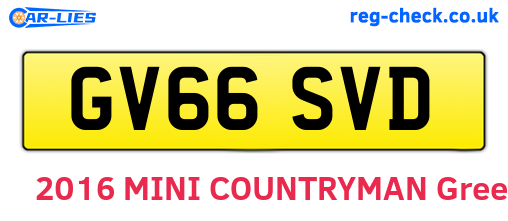 GV66SVD are the vehicle registration plates.