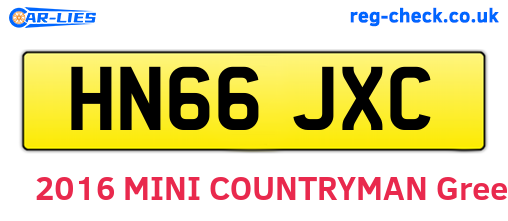 HN66JXC are the vehicle registration plates.