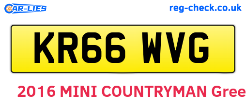 KR66WVG are the vehicle registration plates.
