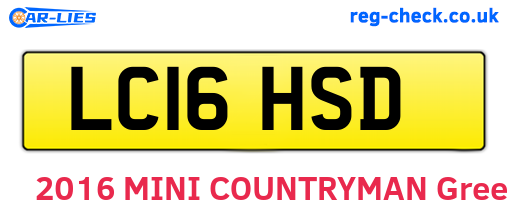 LC16HSD are the vehicle registration plates.