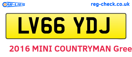 LV66YDJ are the vehicle registration plates.