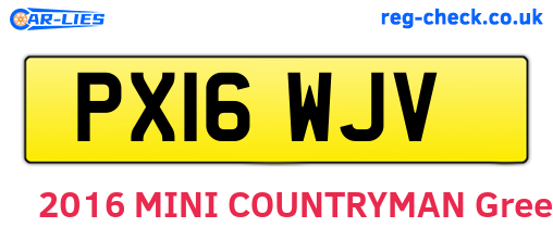PX16WJV are the vehicle registration plates.