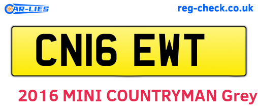 CN16EWT are the vehicle registration plates.