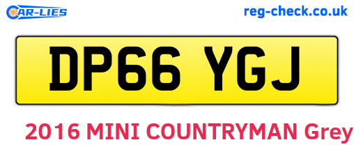 DP66YGJ are the vehicle registration plates.