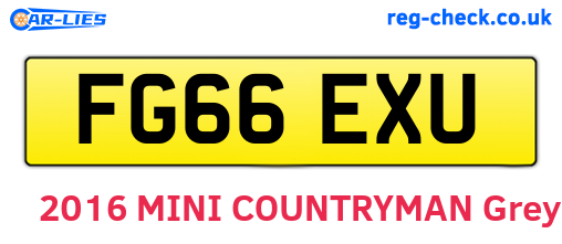 FG66EXU are the vehicle registration plates.