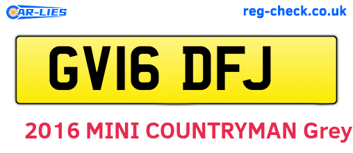 GV16DFJ are the vehicle registration plates.
