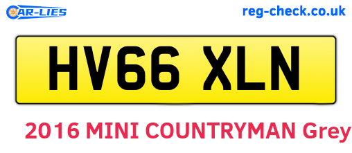 HV66XLN are the vehicle registration plates.