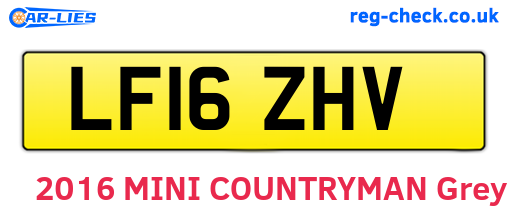LF16ZHV are the vehicle registration plates.