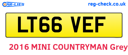 LT66VEF are the vehicle registration plates.