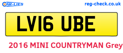 LV16UBE are the vehicle registration plates.