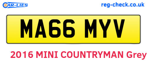 MA66MYV are the vehicle registration plates.