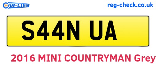 S44NUA are the vehicle registration plates.