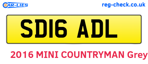 SD16ADL are the vehicle registration plates.