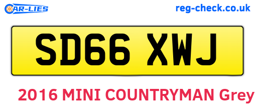 SD66XWJ are the vehicle registration plates.