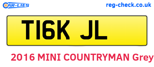 T16KJL are the vehicle registration plates.