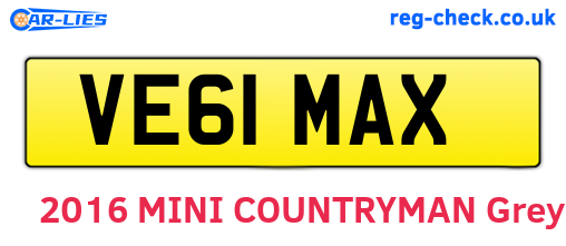 VE61MAX are the vehicle registration plates.
