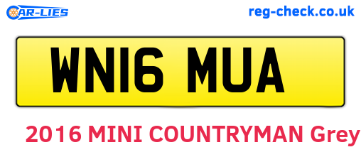 WN16MUA are the vehicle registration plates.