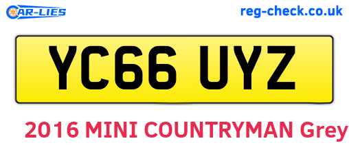 YC66UYZ are the vehicle registration plates.