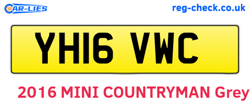 YH16VWC are the vehicle registration plates.