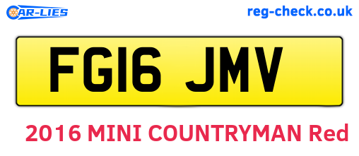 FG16JMV are the vehicle registration plates.