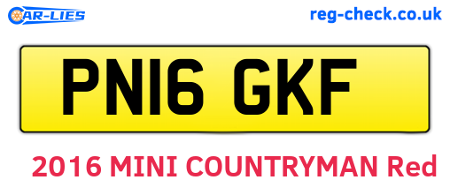 PN16GKF are the vehicle registration plates.