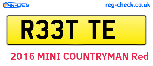 R33TTE are the vehicle registration plates.
