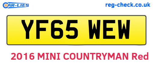 YF65WEW are the vehicle registration plates.