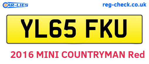 YL65FKU are the vehicle registration plates.