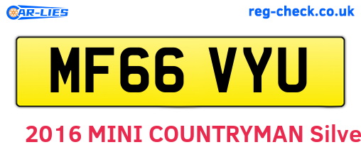 MF66VYU are the vehicle registration plates.