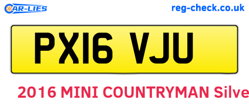 PX16VJU are the vehicle registration plates.