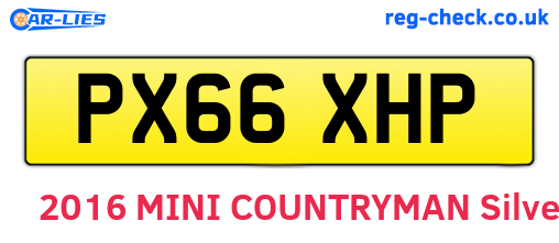 PX66XHP are the vehicle registration plates.